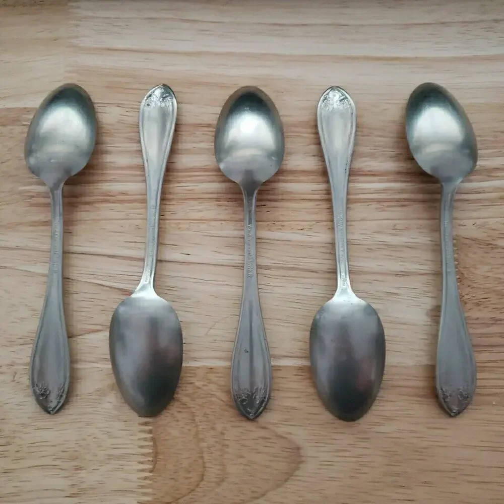 Oneida Silver 1910 Greylock Set of 5 Teaspoons 5 7/8